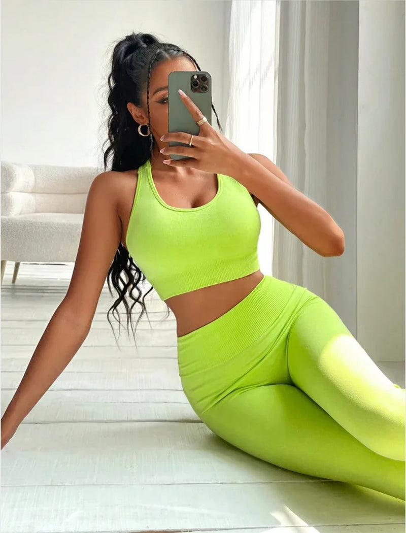 Sport Set Women Seamless Yoga Set Gym Sets Womens Outfits Workout Clothes for Women Suit for Fitness Sportwear Clothing