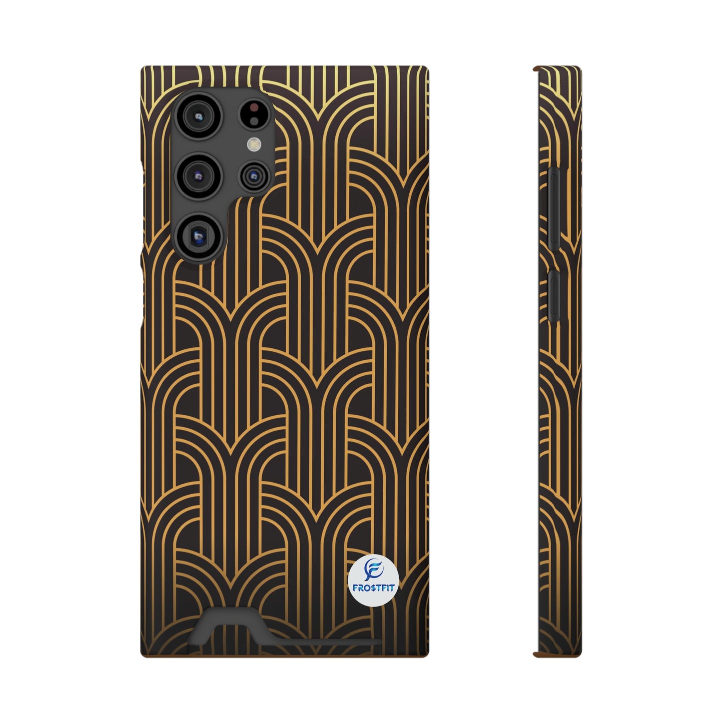 Custom Elegant Phone Case with Card Holder - Art Deco Design for Stylish Protection