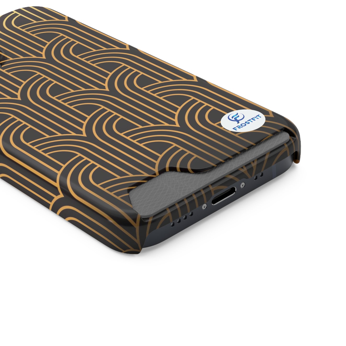 Custom Elegant Phone Case with Card Holder - Art Deco Design for Stylish Protection