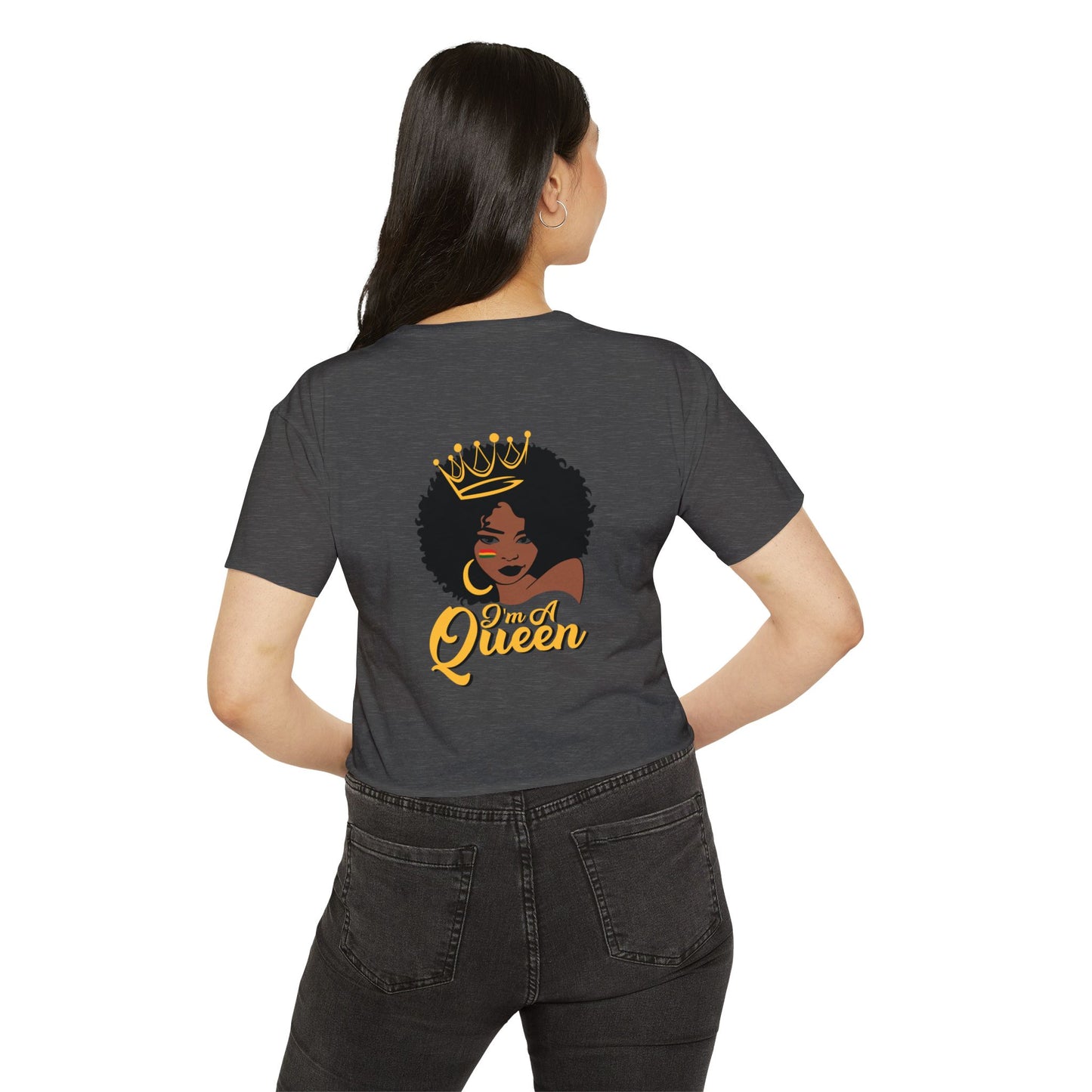 Frosted Luxury Women's Festival Crop Top - Empowering Queen Design for Celebrations