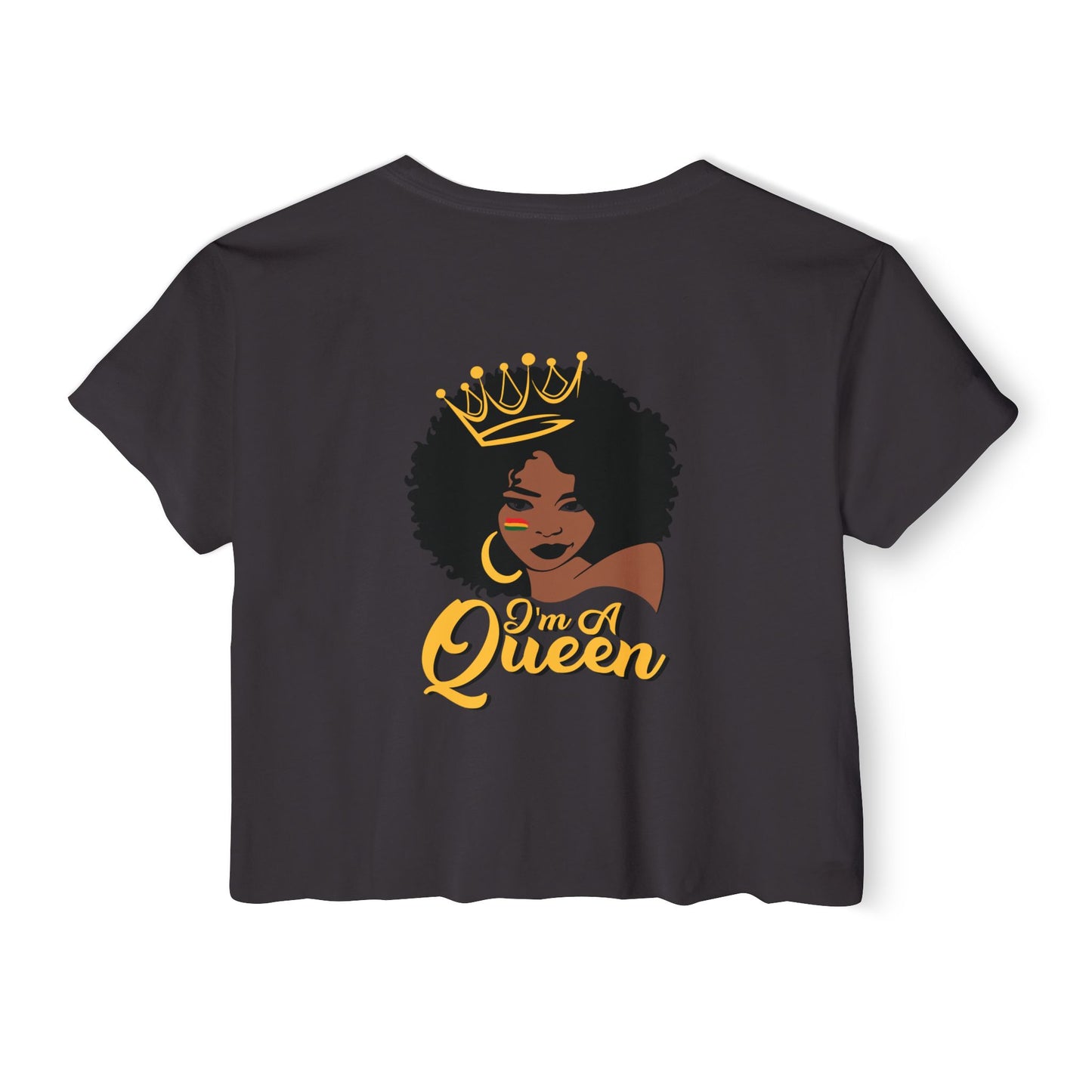 Frosted Luxury Women's Festival Crop Top - Empowering Queen Design for Celebrations