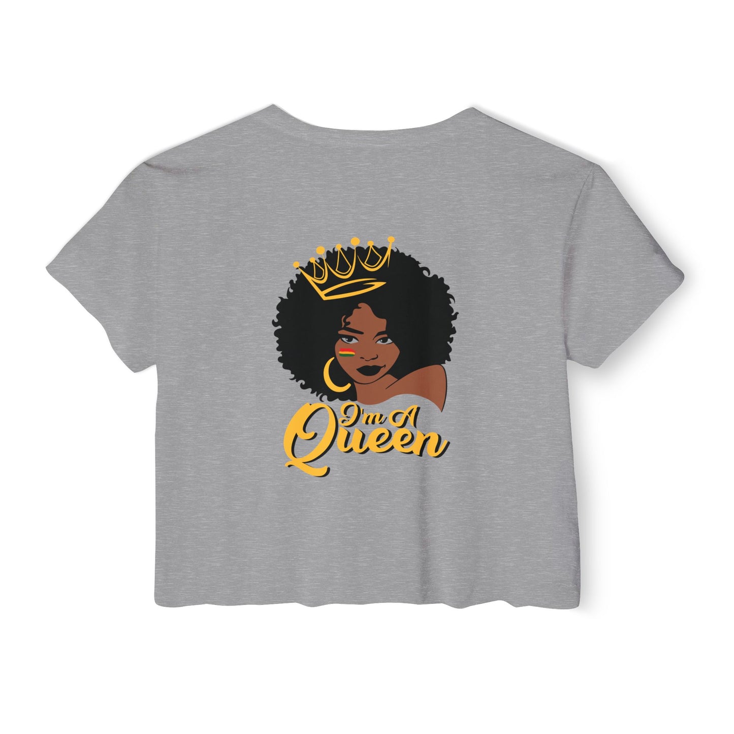 Frosted Luxury Women's Festival Crop Top - Empowering Queen Design for Celebrations