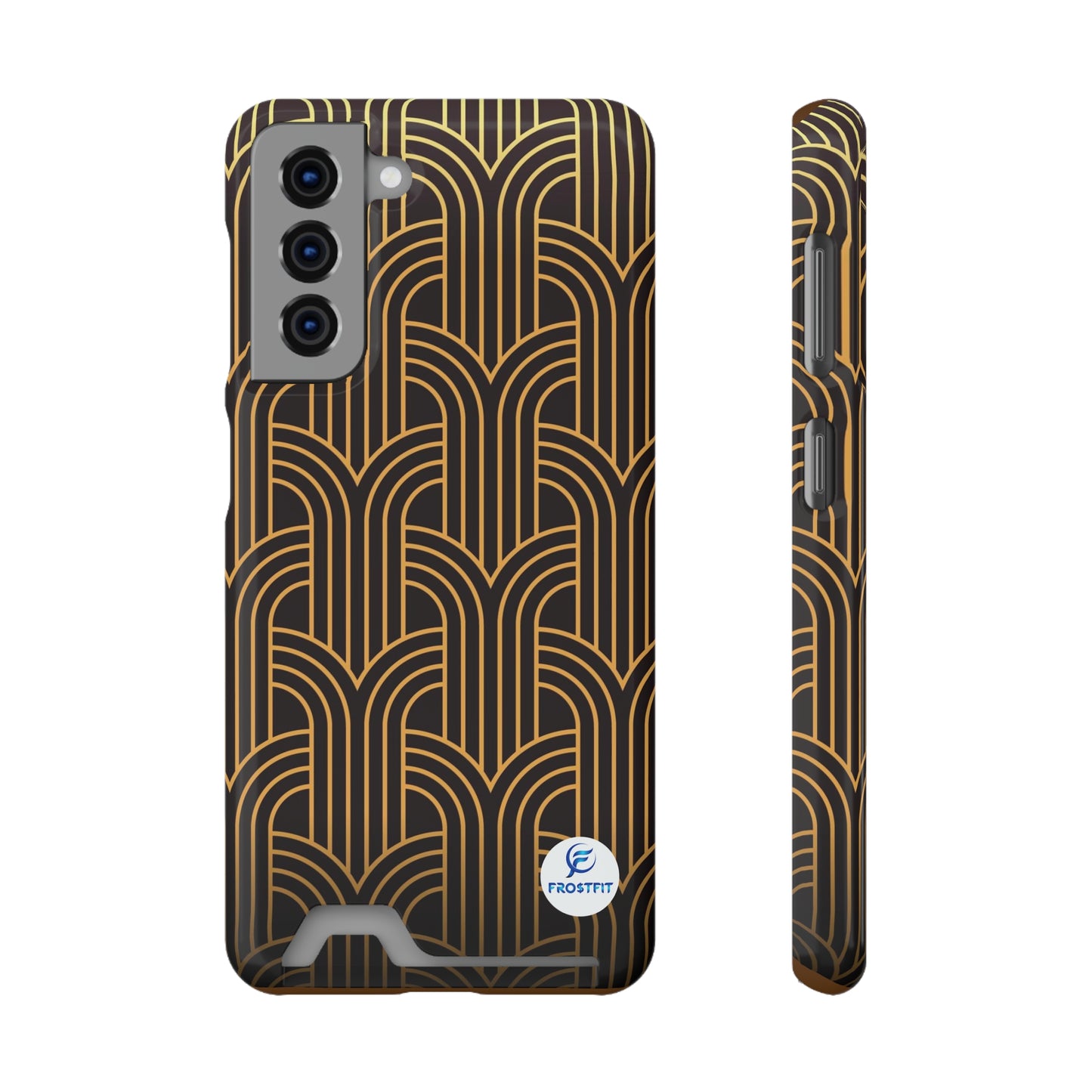 Custom Elegant Phone Case with Card Holder - Art Deco Design for Stylish Protection