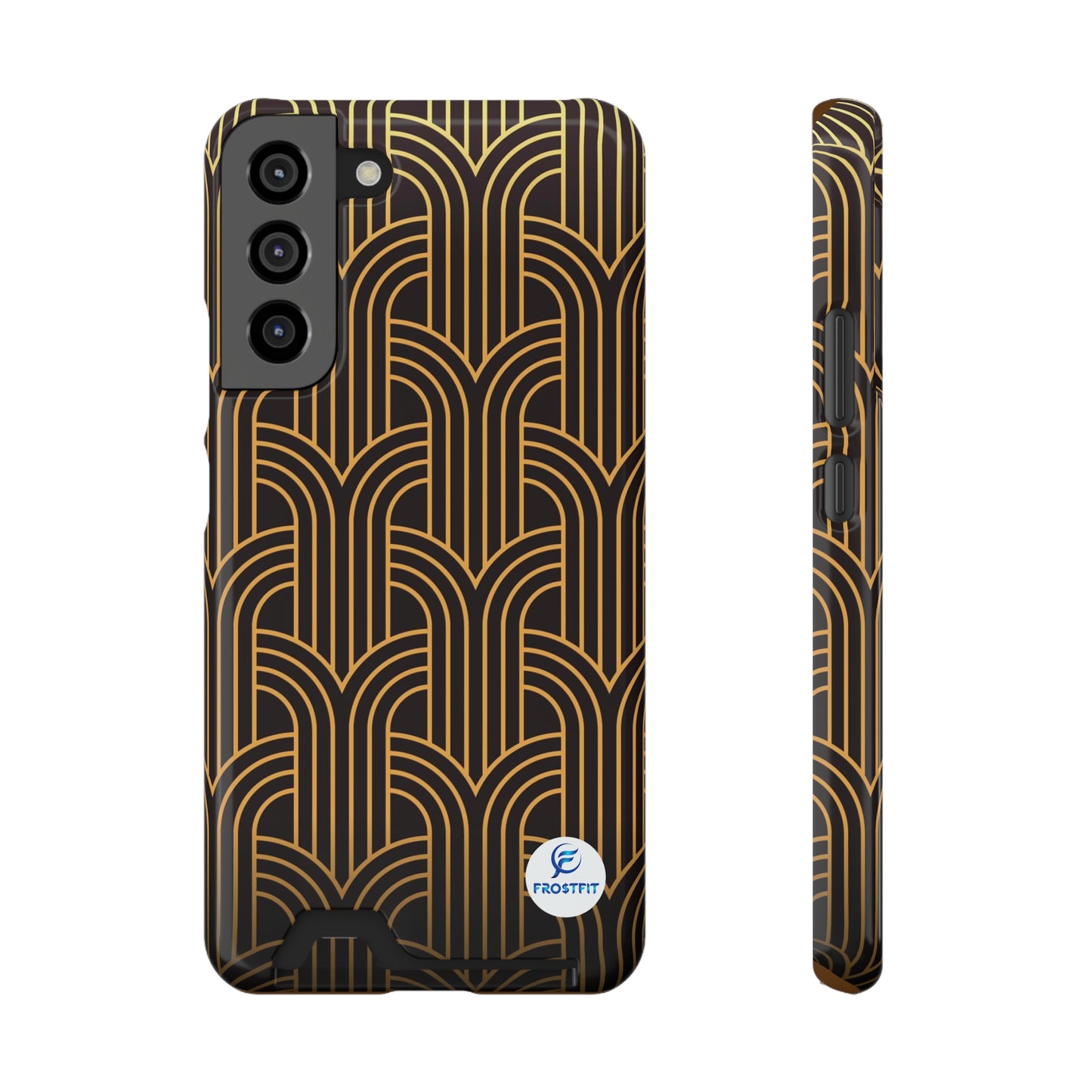 Custom Elegant Phone Case with Card Holder - Art Deco Design for Stylish Protection