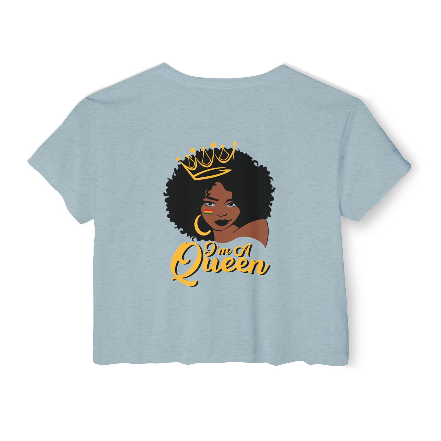 Frosted Luxury Women's Festival Crop Top - Empowering Queen Design for Celebrations