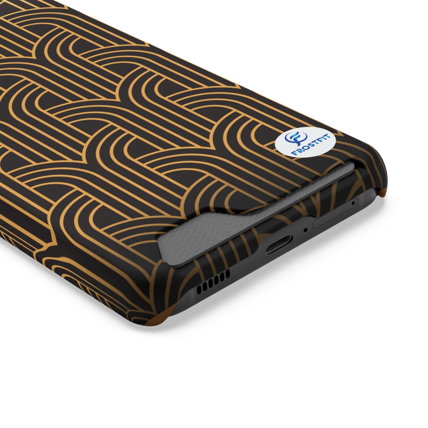 Custom Elegant Phone Case with Card Holder - Art Deco Design for Stylish Protection