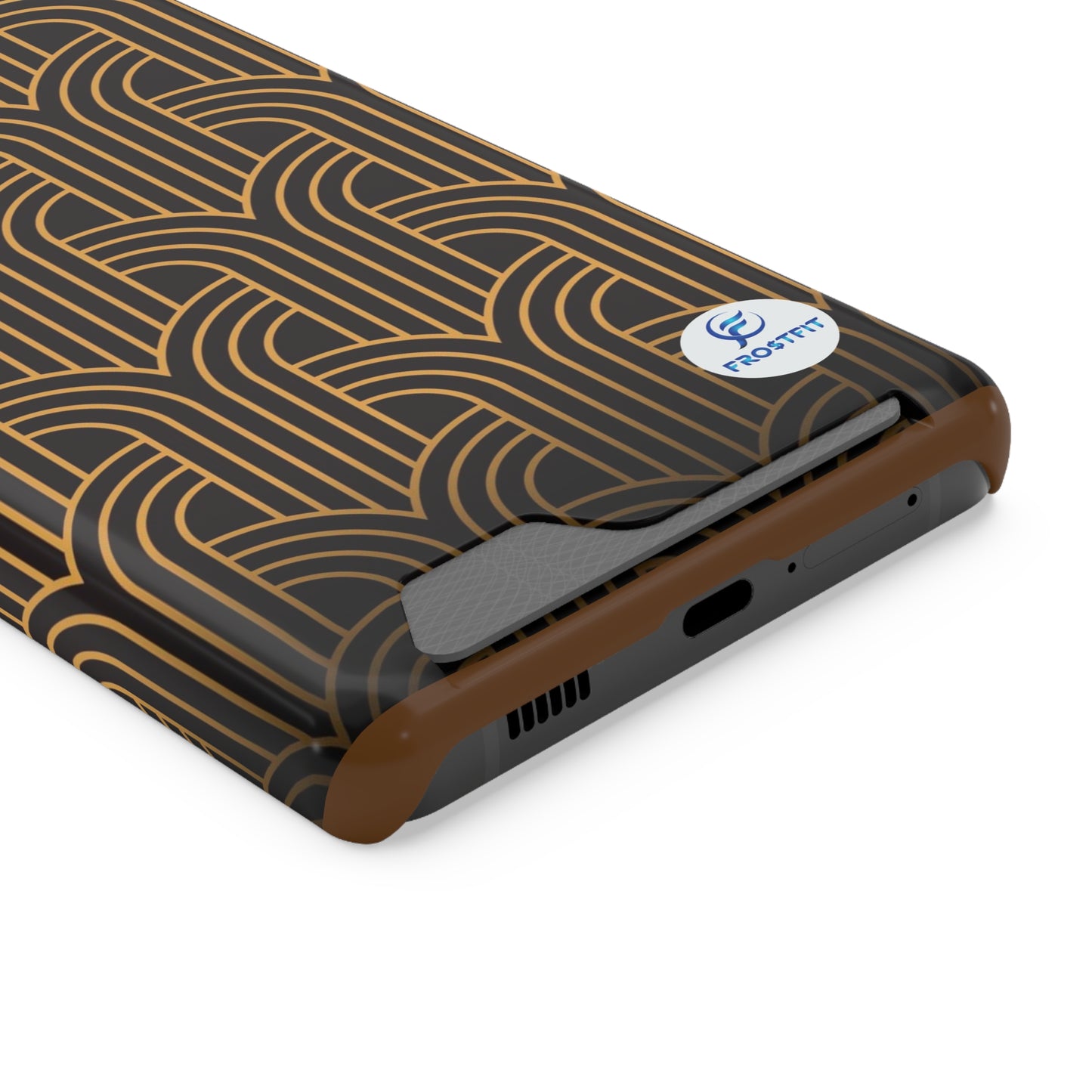 Custom Elegant Phone Case with Card Holder - Art Deco Design for Stylish Protection