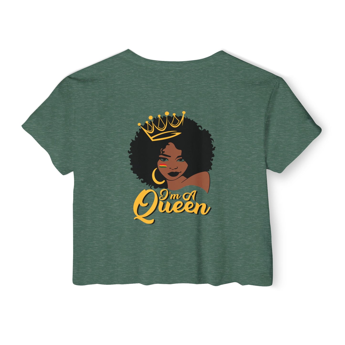 Frosted Luxury Women's Festival Crop Top - Empowering Queen Design for Celebrations