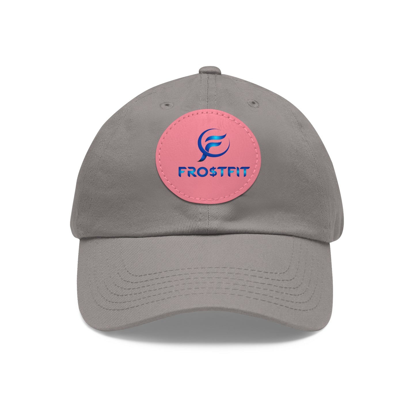 Dad Hat with Leather Patch (Round)