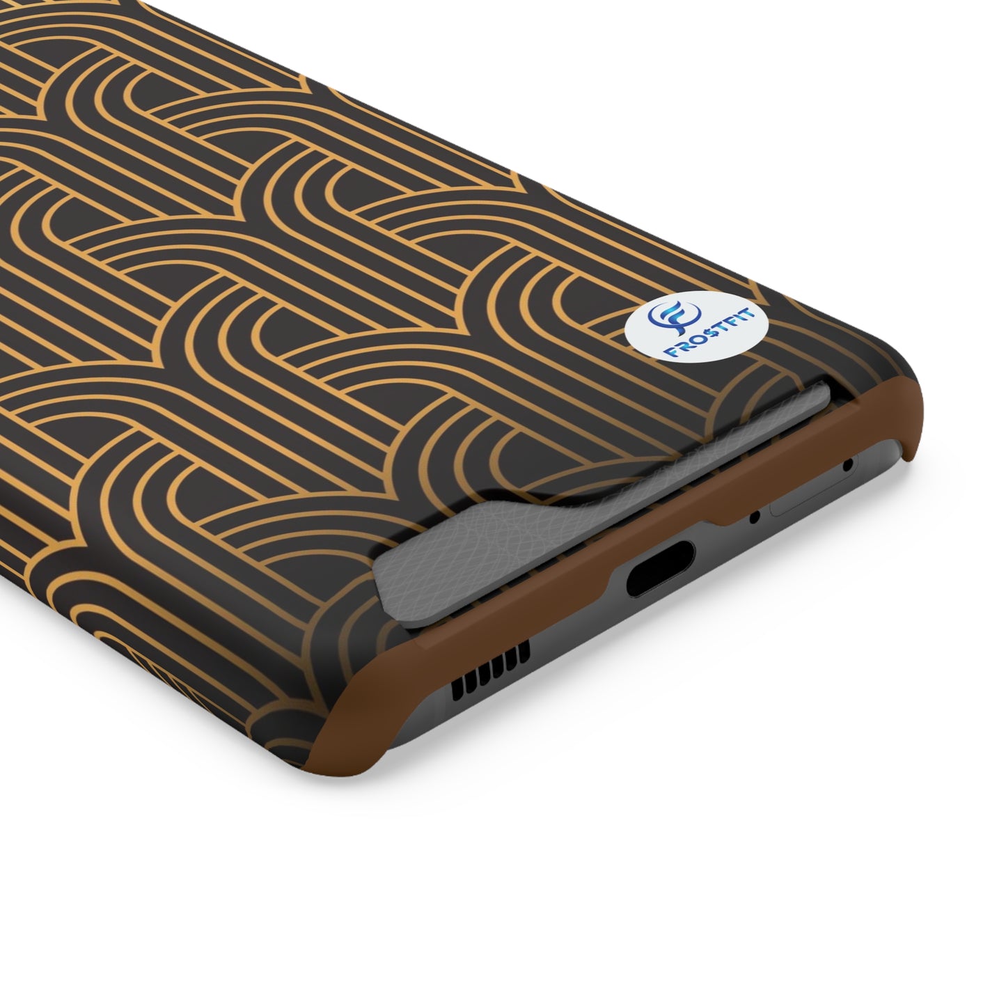 Custom Elegant Phone Case with Card Holder - Art Deco Design for Stylish Protection