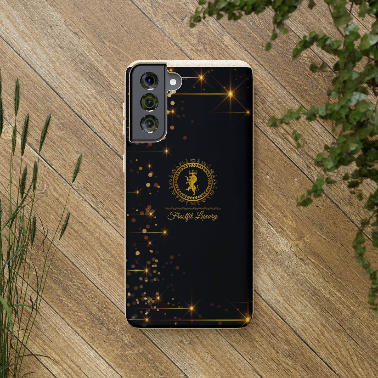 Eco-Friendly Luxury Biodegradable Phone Case with Sparkling Design