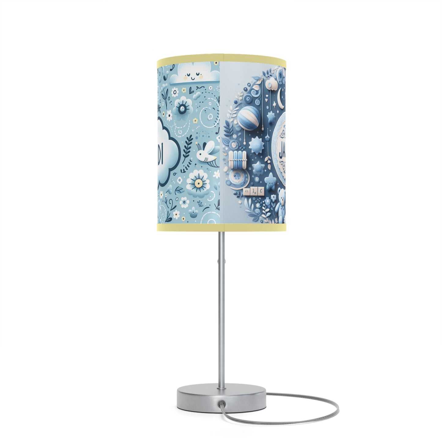 Whimsical Blue Floral Table Lamp - US/CA Plug