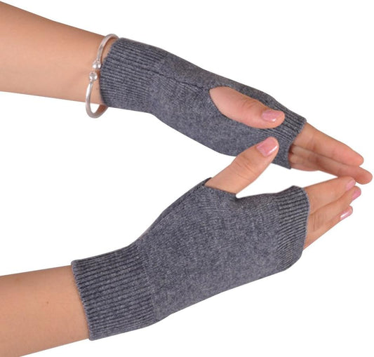 Wool Blend Fingerless Gloves Soft Arm Warmers Flexible Typing Gloves