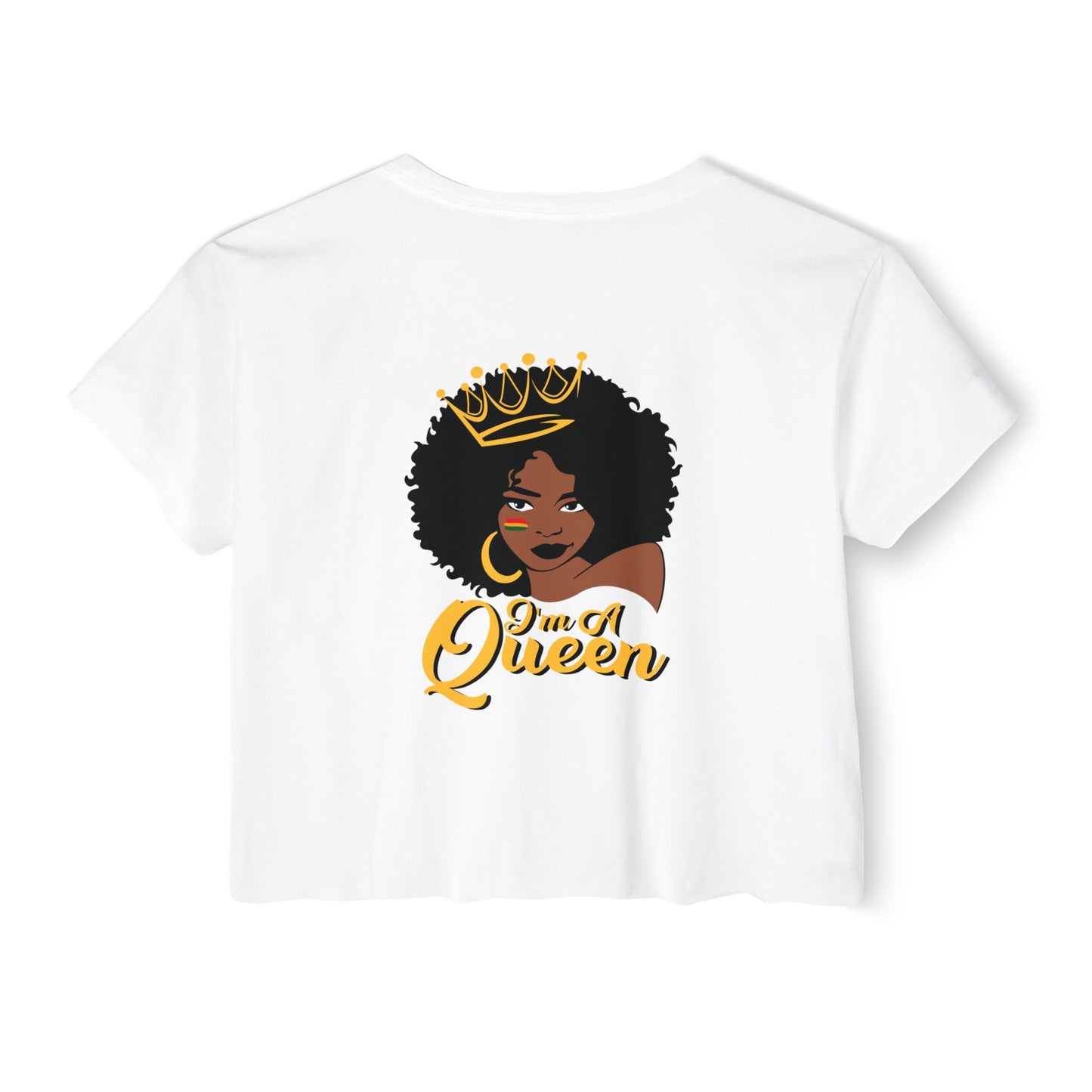 Frosted Luxury Women's Festival Crop Top - Empowering Queen Design for Celebrations