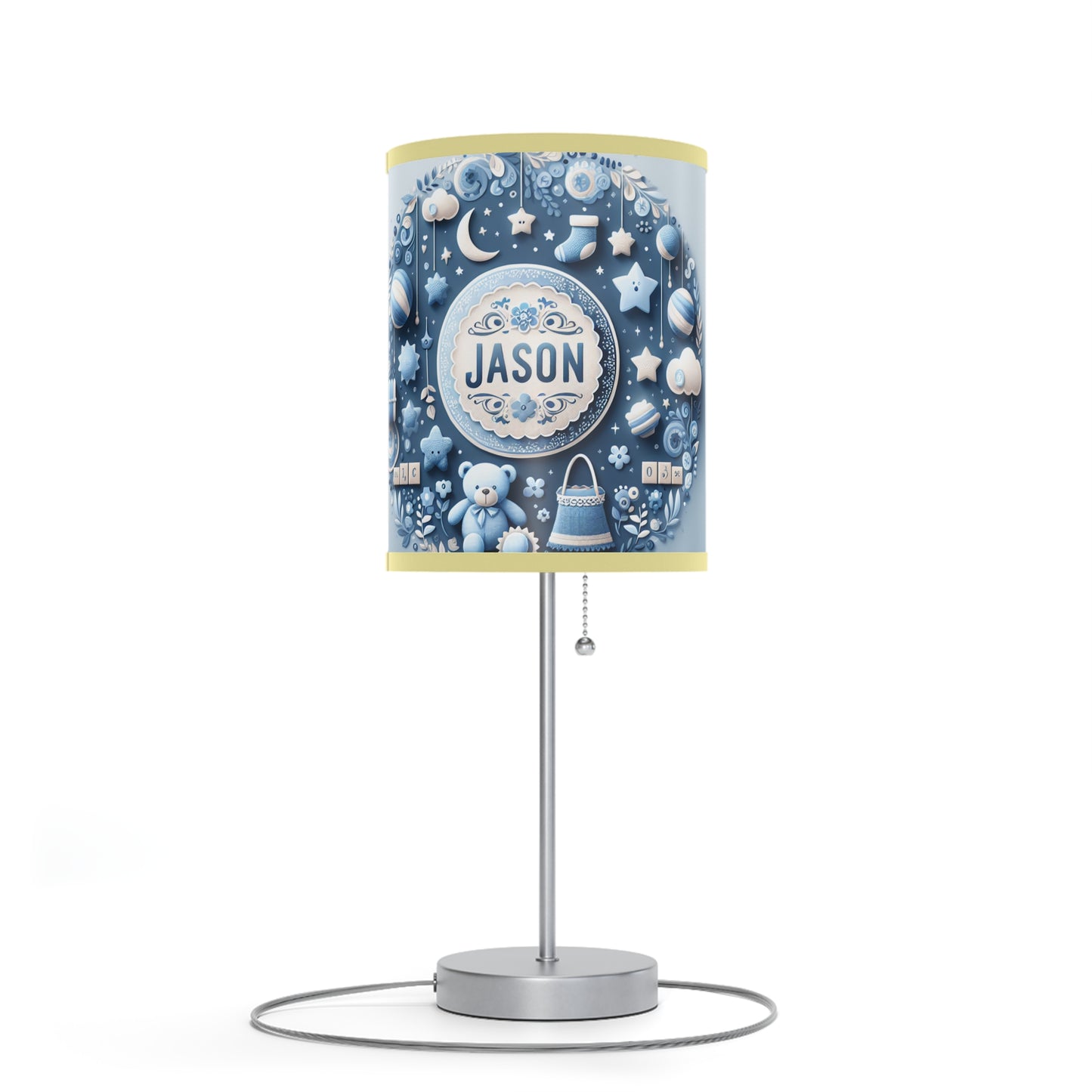 Whimsical Blue Floral Table Lamp - US/CA Plug