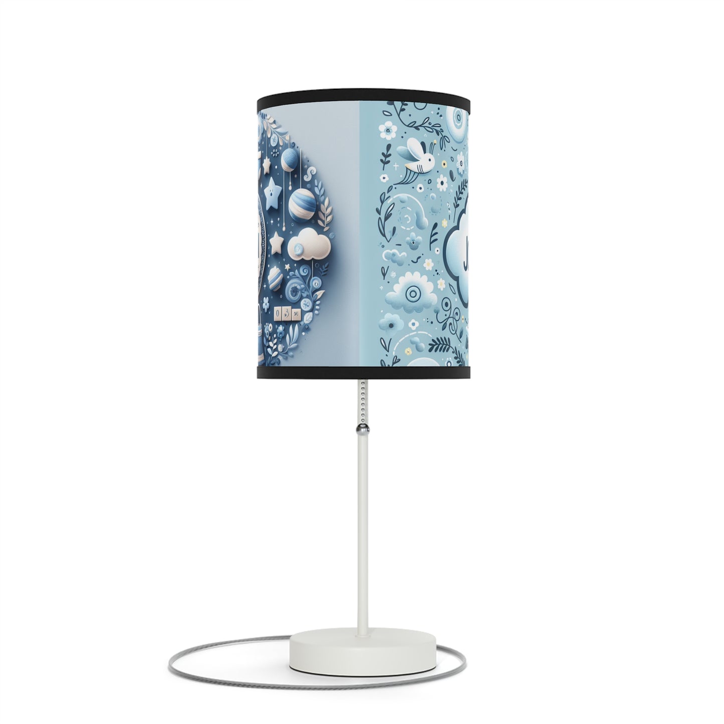 Whimsical Blue Floral Table Lamp - US/CA Plug