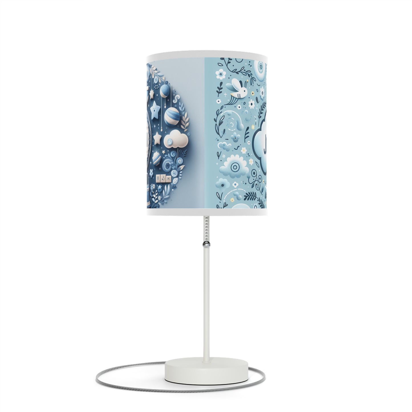 Whimsical Blue Floral Table Lamp - US/CA Plug