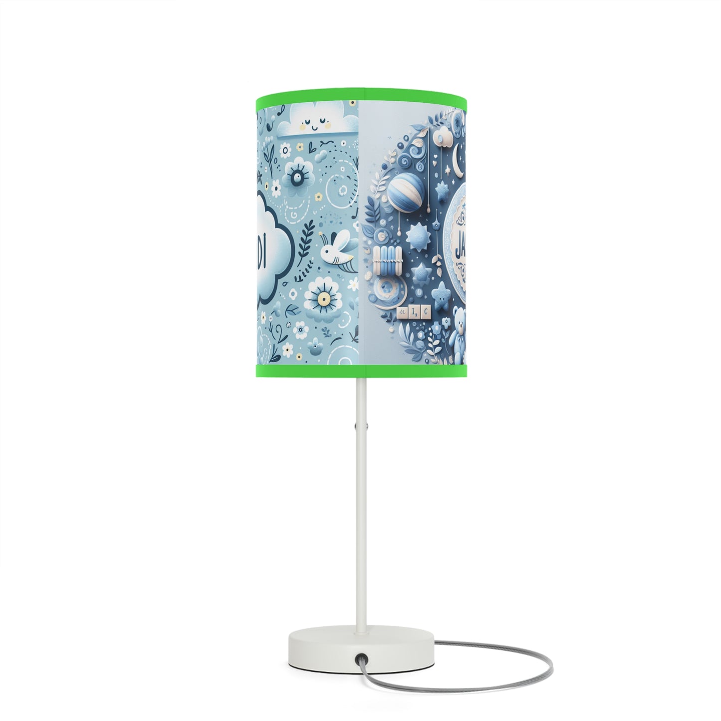 Whimsical Blue Floral Table Lamp - US/CA Plug