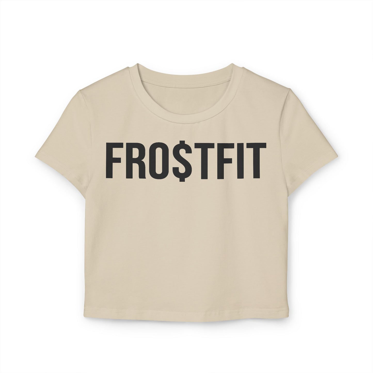 FRO$TFIT Women's Baby Tee - Trendy Cropped Shirt for Fitness Enthusiasts