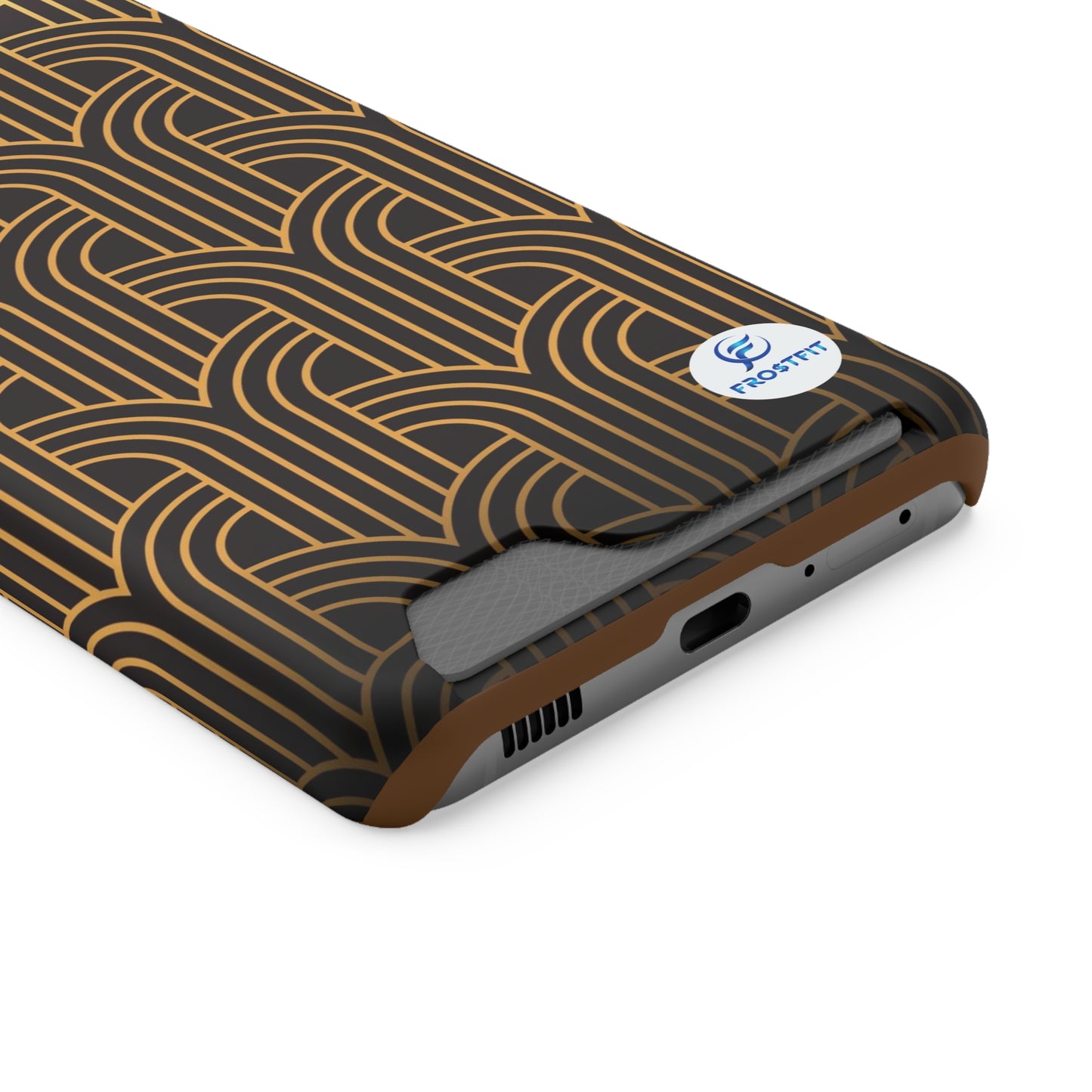 Custom Elegant Phone Case with Card Holder - Art Deco Design for Stylish Protection