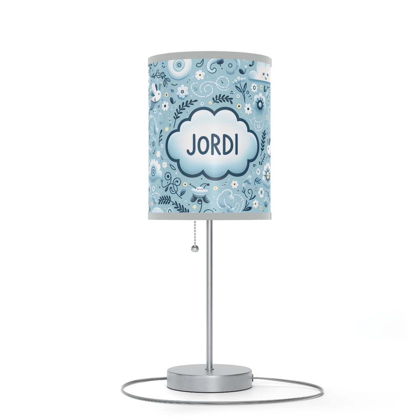 Whimsical Blue Floral Table Lamp - US/CA Plug