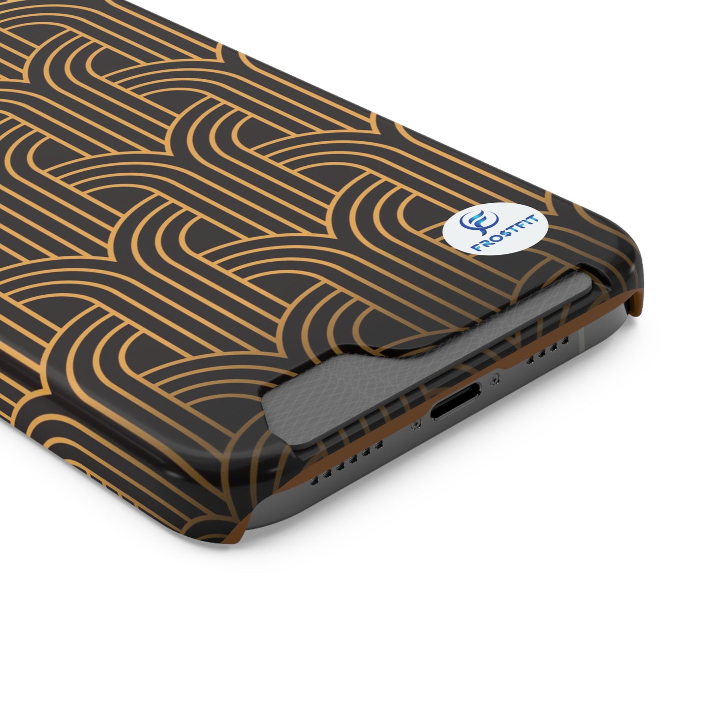 Custom Elegant Phone Case with Card Holder - Art Deco Design for Stylish Protection