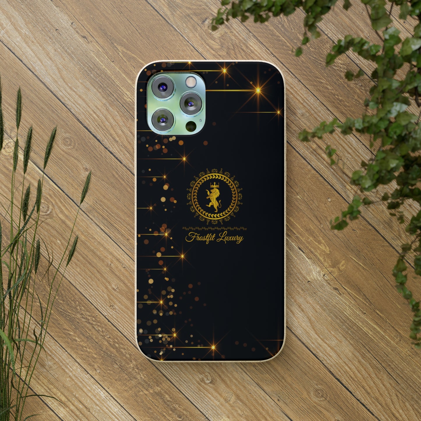 Eco-Friendly Luxury Biodegradable Phone Case with Sparkling Design