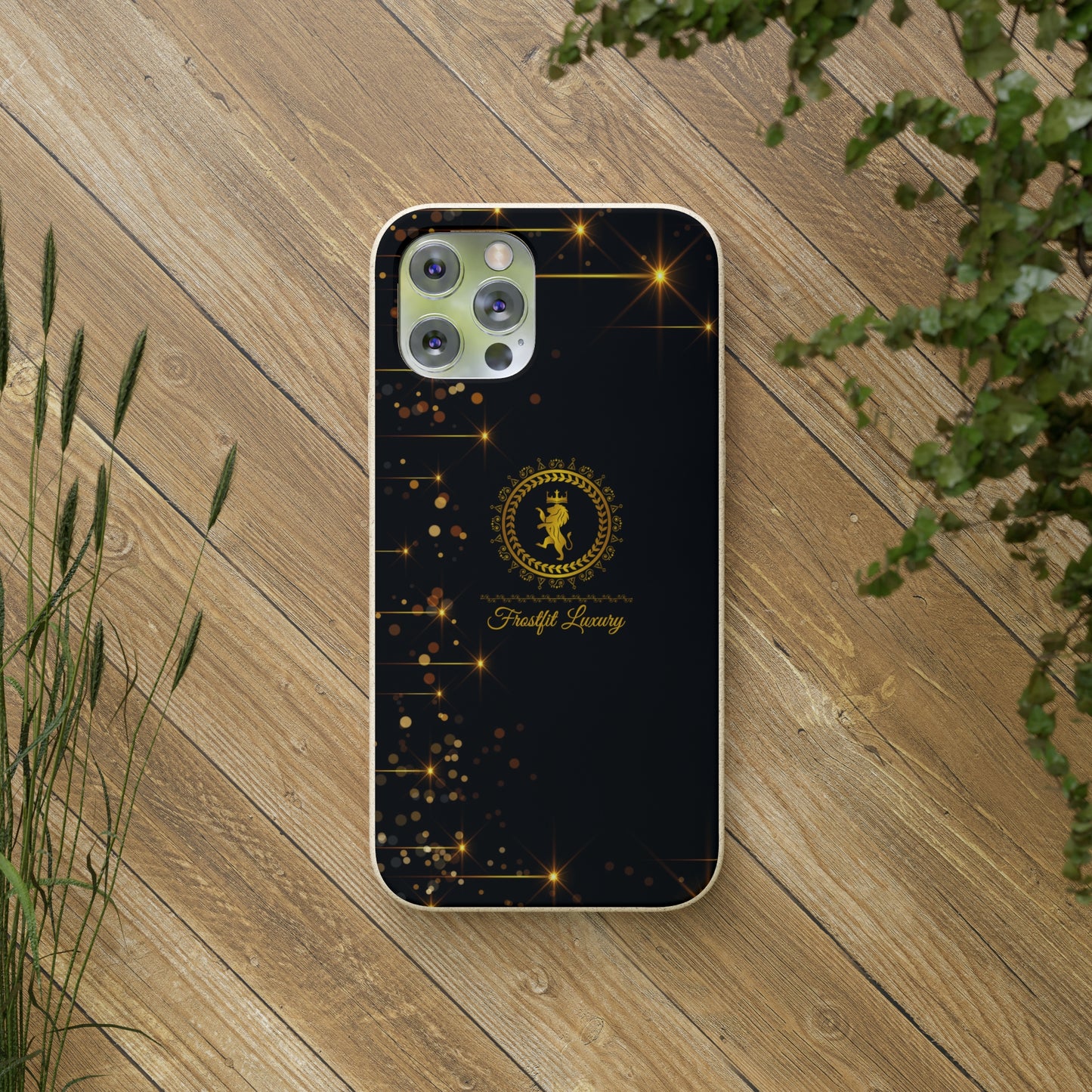 Eco-Friendly Luxury Biodegradable Phone Case with Sparkling Design