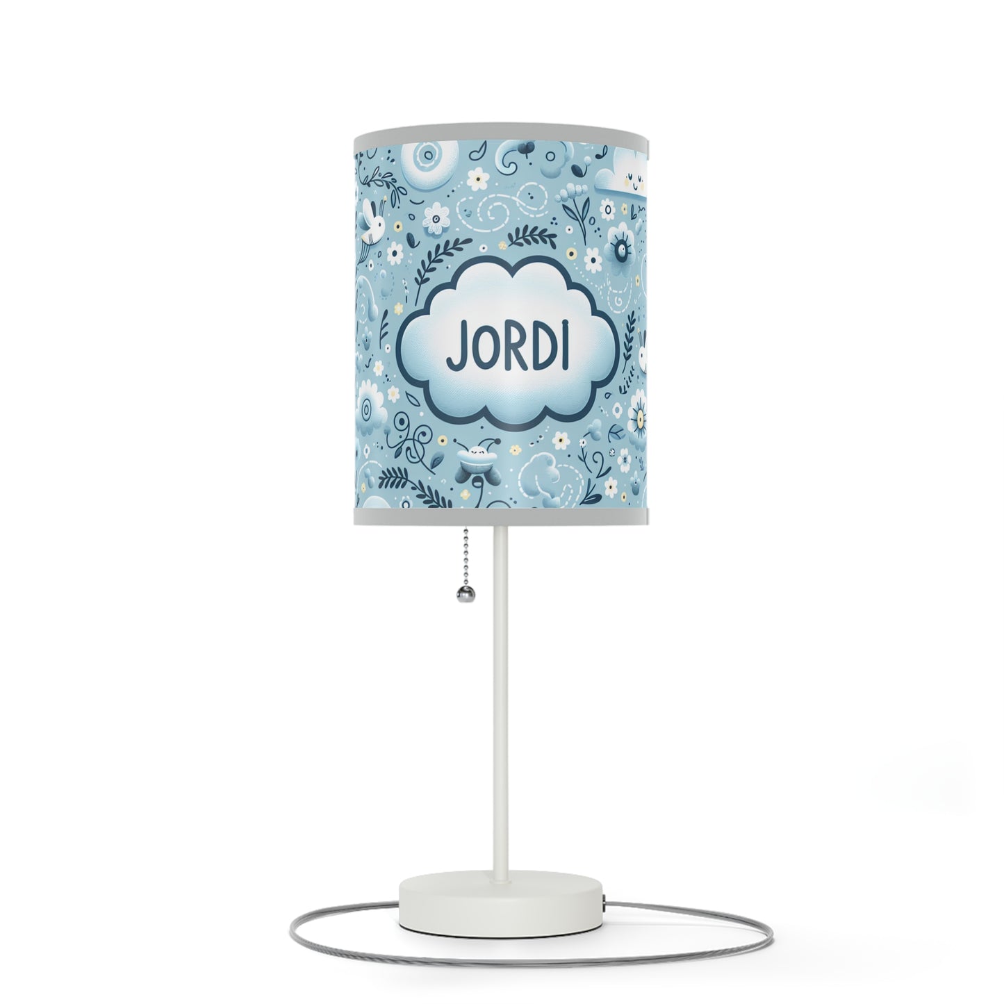 Whimsical Blue Floral Table Lamp - US/CA Plug