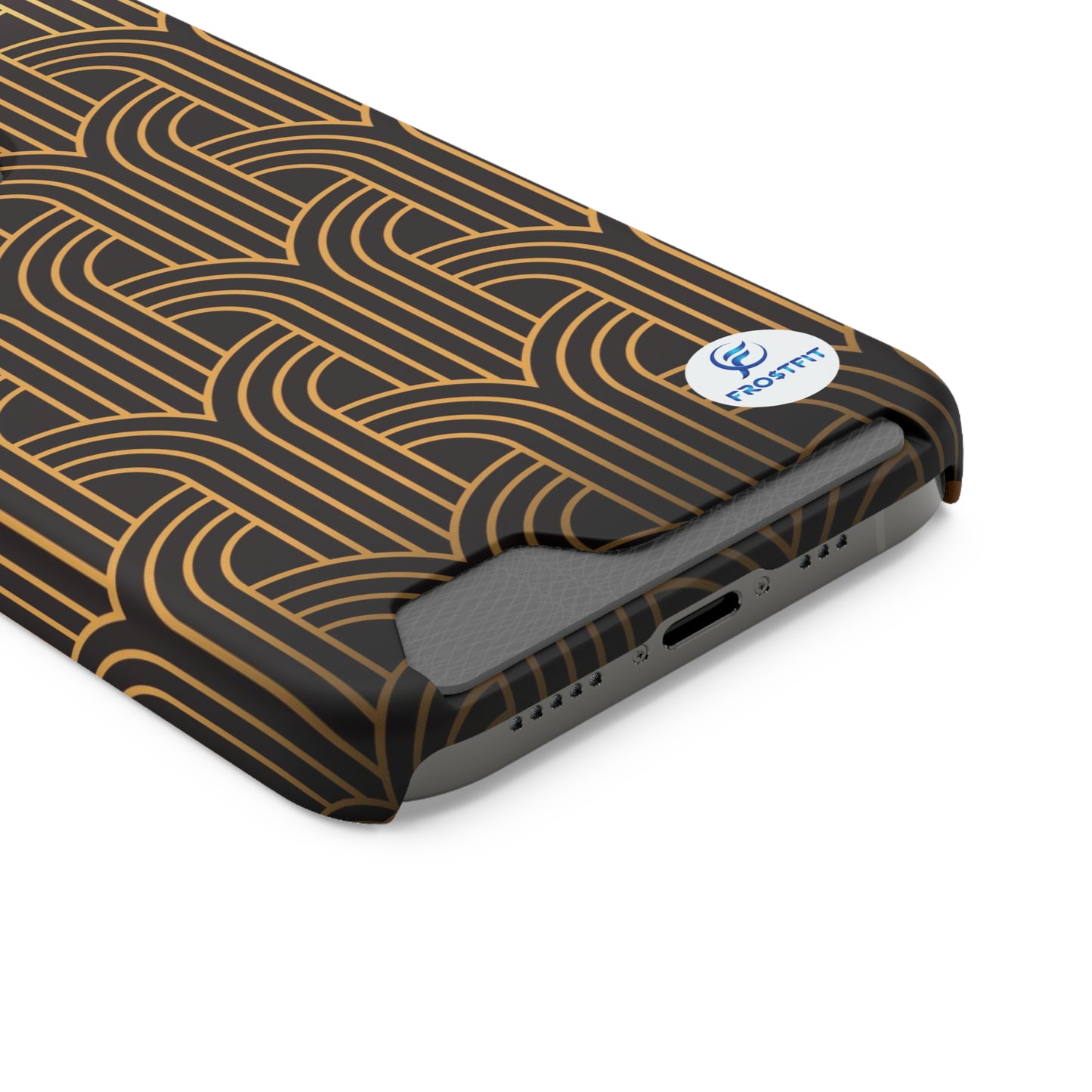 Custom Elegant Phone Case with Card Holder - Art Deco Design for Stylish Protection