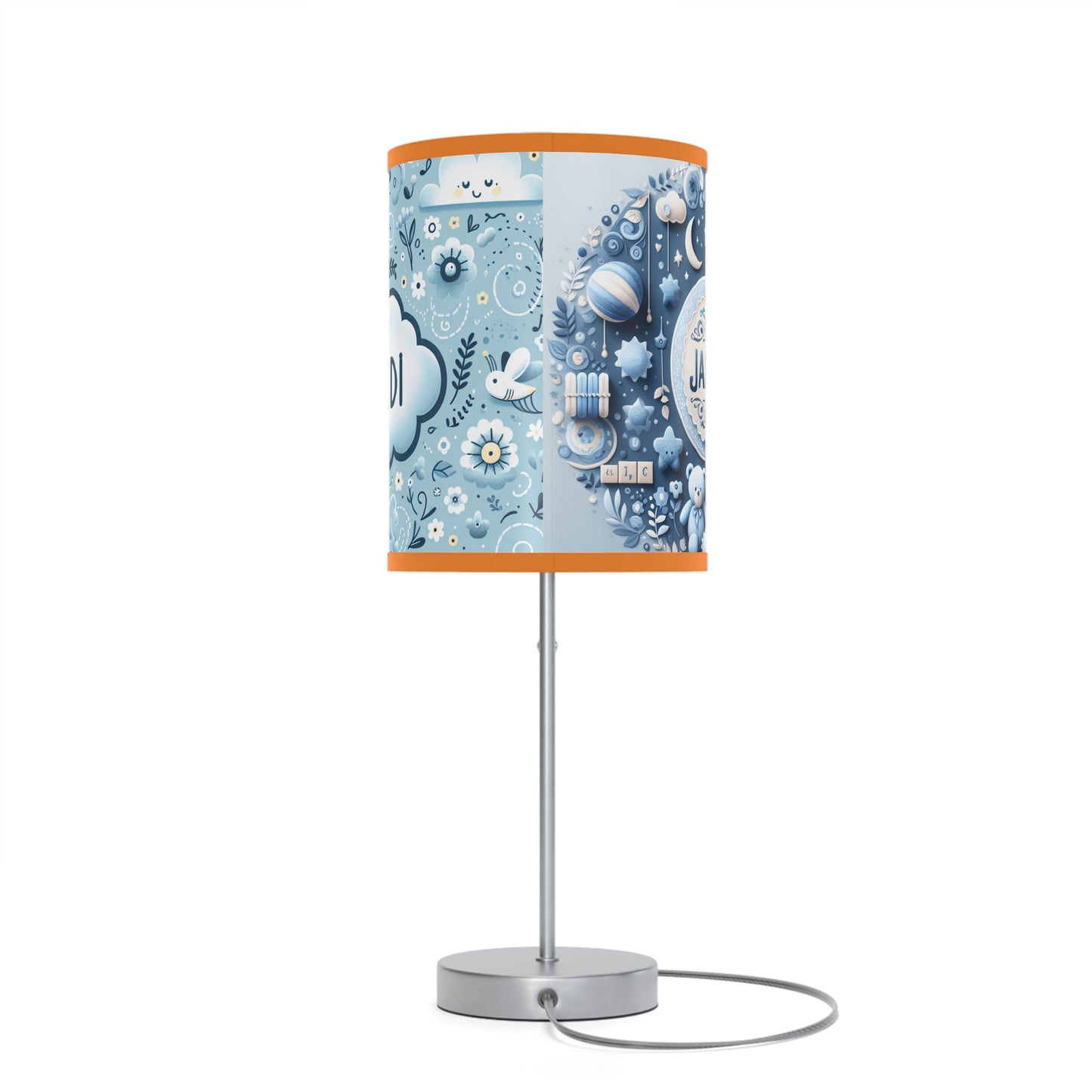 Whimsical Blue Floral Table Lamp - US/CA Plug