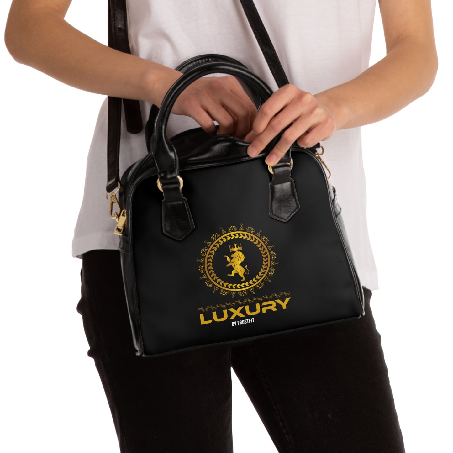 GOLDSPIRE by Frostfit (Elegant Luxury Shoulder Handbag with Floral Design)