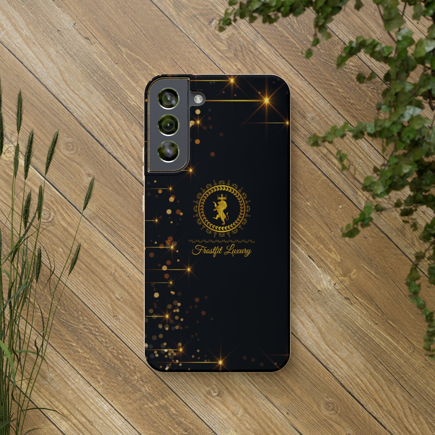 Eco-Friendly Luxury Biodegradable Phone Case with Sparkling Design