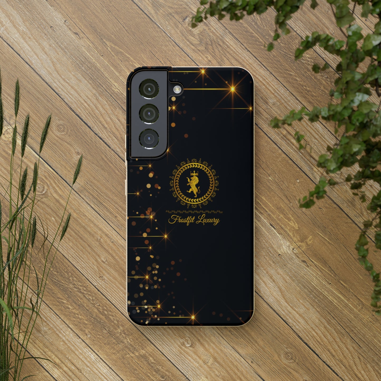 Eco-Friendly Luxury Biodegradable Phone Case with Sparkling Design