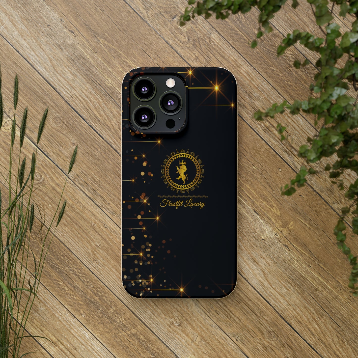 Eco-Friendly Luxury Biodegradable Phone Case with Sparkling Design