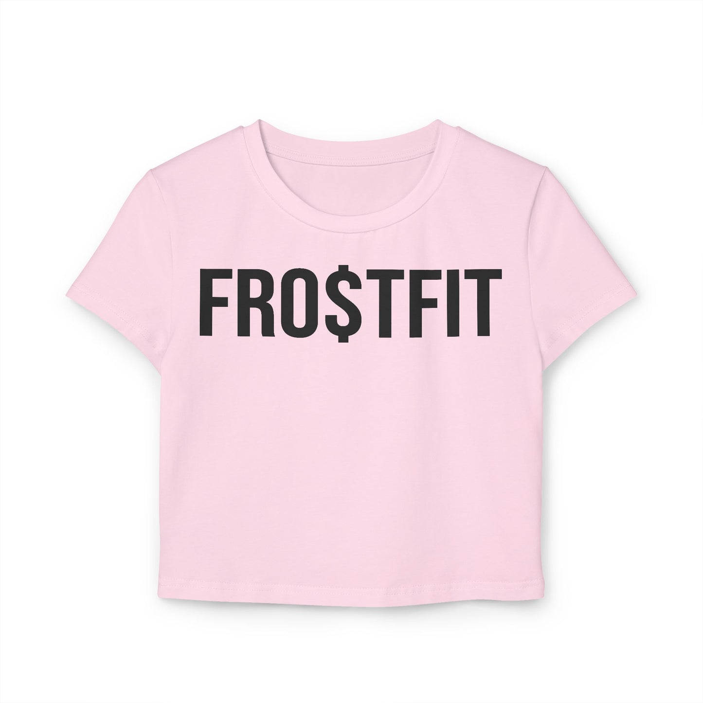 FRO$TFIT Women's Baby Tee - Trendy Cropped Shirt for Fitness Enthusiasts