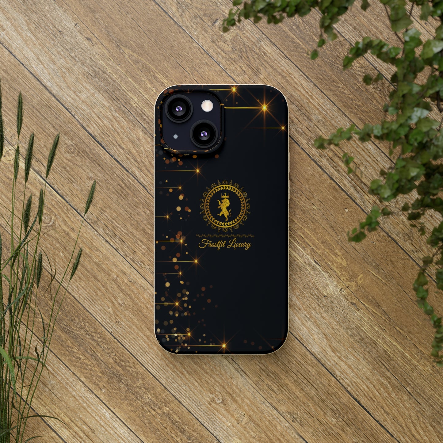 Eco-Friendly Luxury Biodegradable Phone Case with Sparkling Design