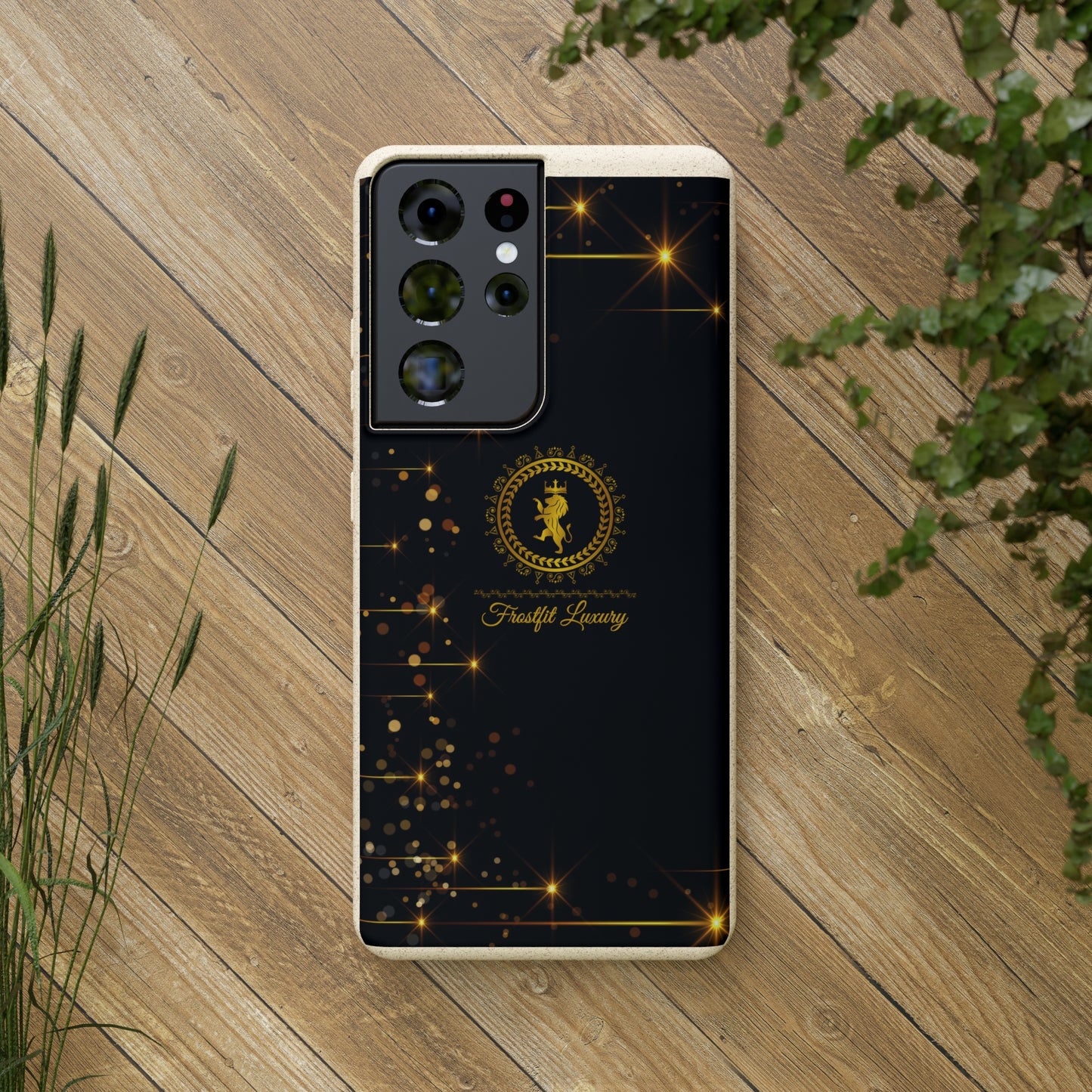 Eco-Friendly Luxury Biodegradable Phone Case with Sparkling Design