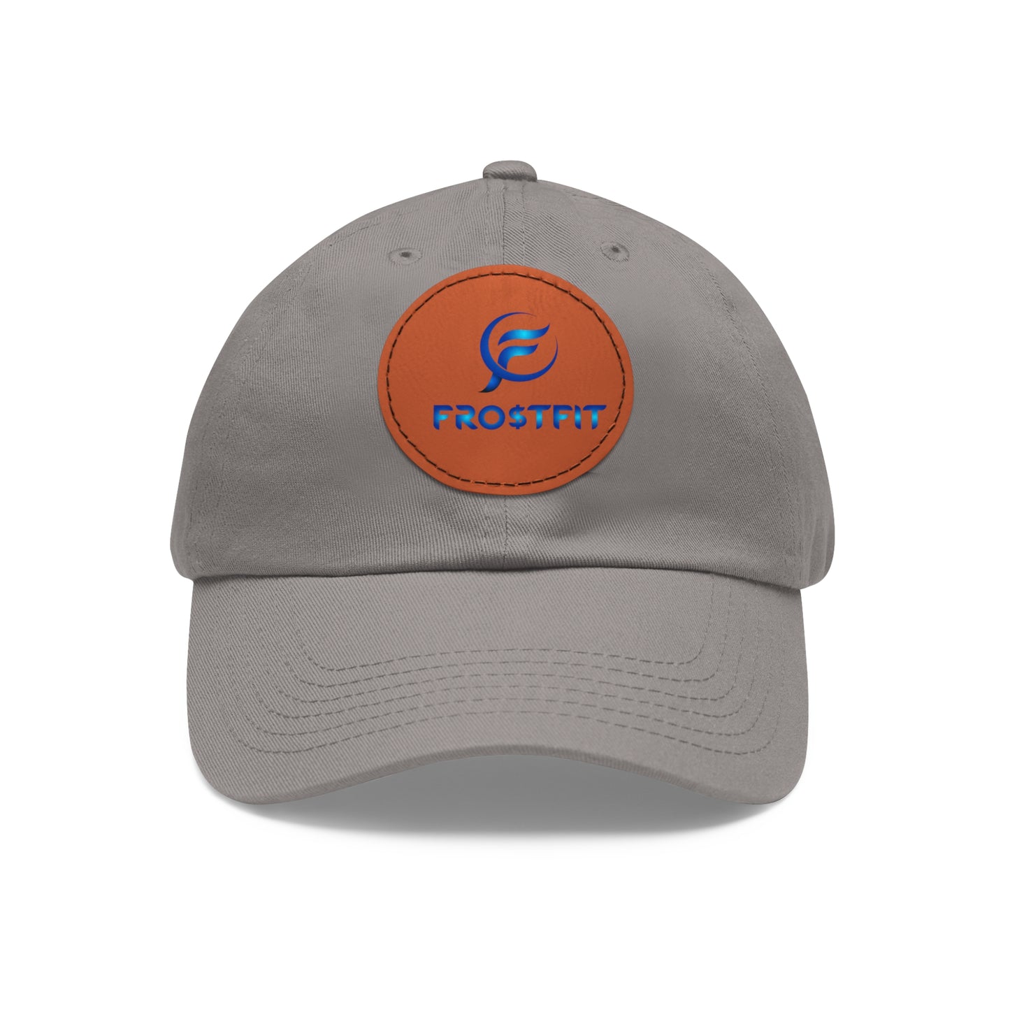 Dad Hat with Leather Patch (Round)