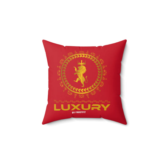 Custom  Faux Suede Square Pillow - Luxurious Lion Design