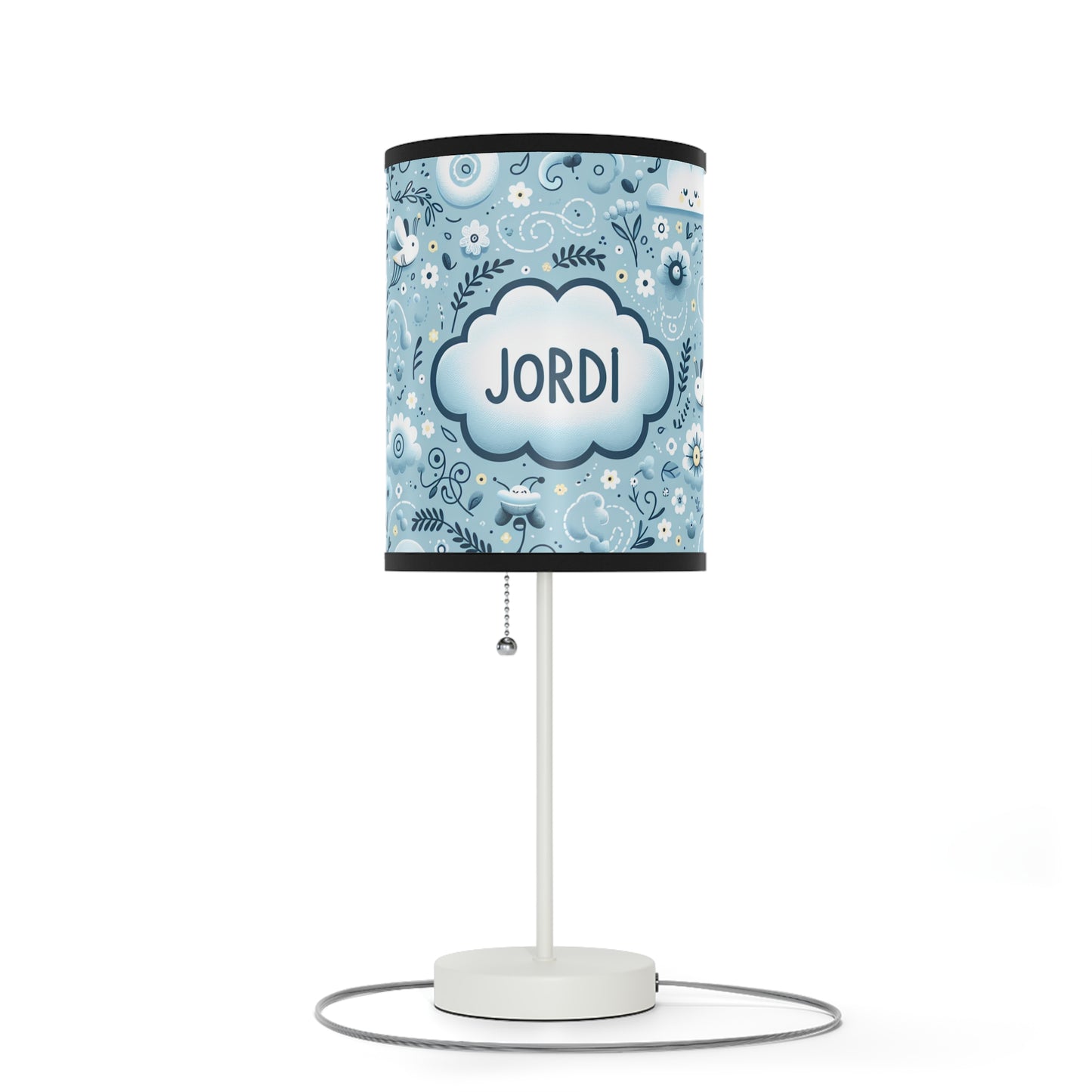 Whimsical Blue Floral Table Lamp - US/CA Plug