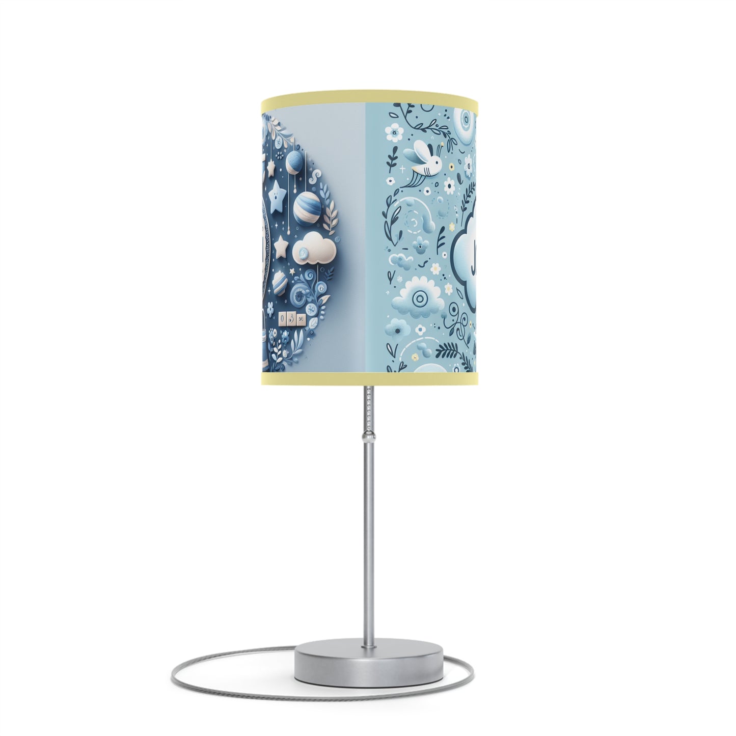 Whimsical Blue Floral Table Lamp - US/CA Plug