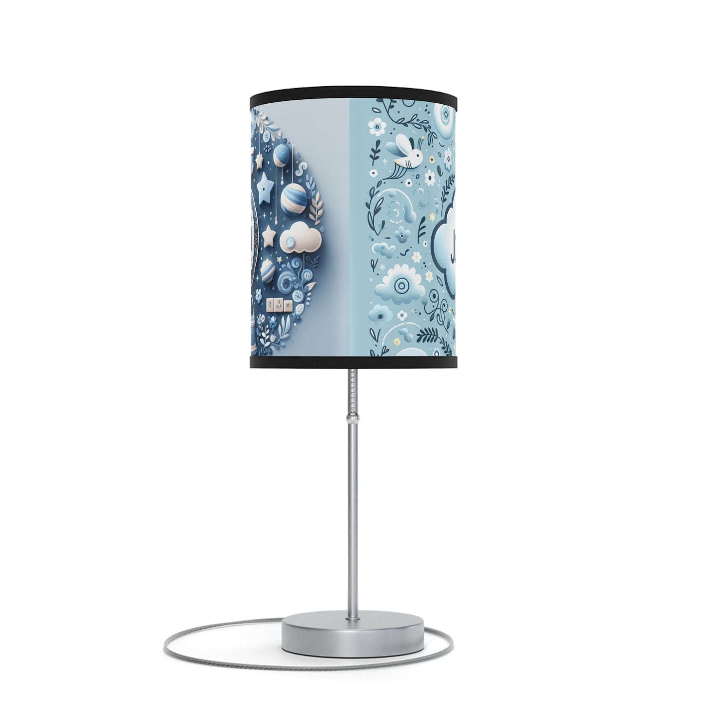 Whimsical Blue Floral Table Lamp - US/CA Plug