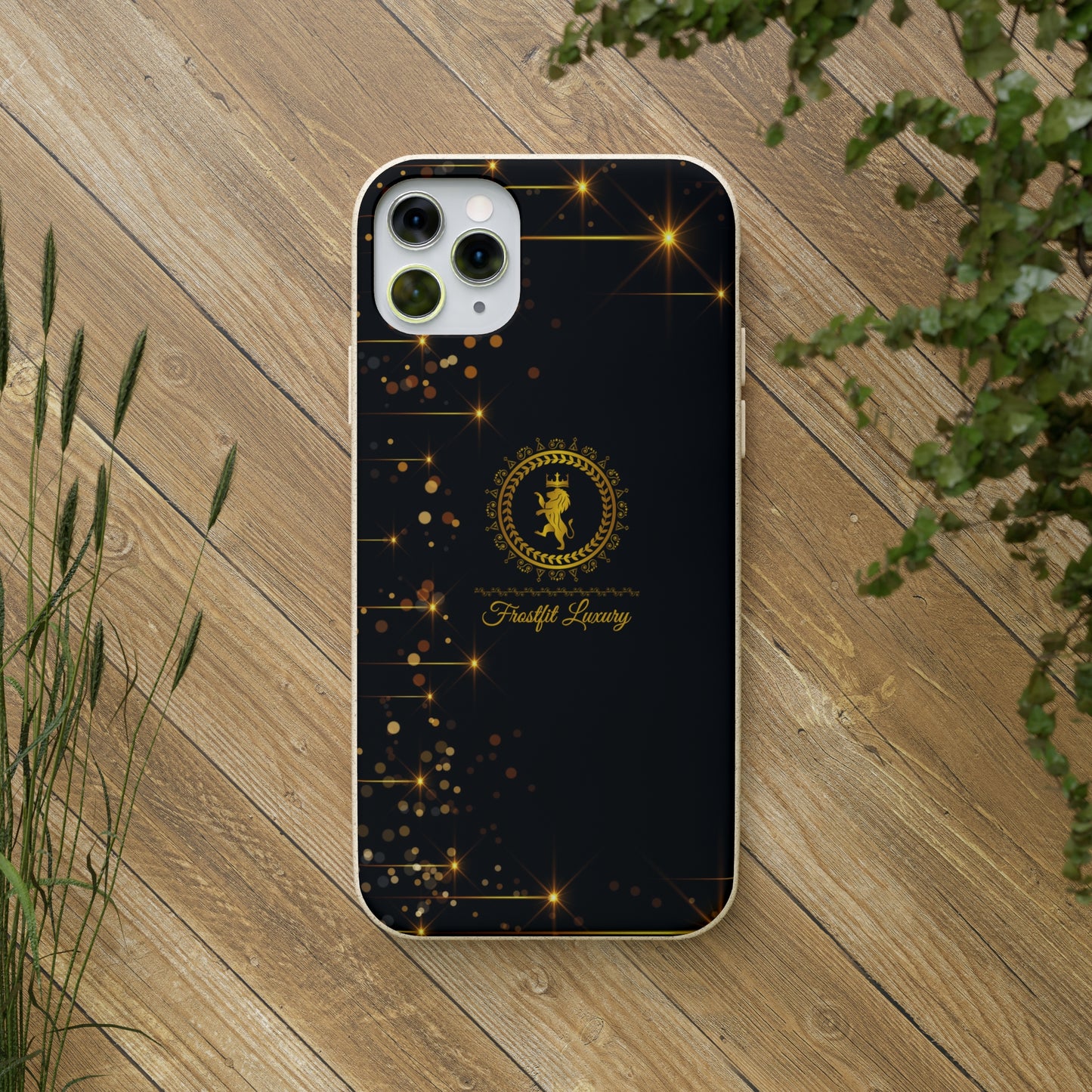 Eco-Friendly Luxury Biodegradable Phone Case with Sparkling Design