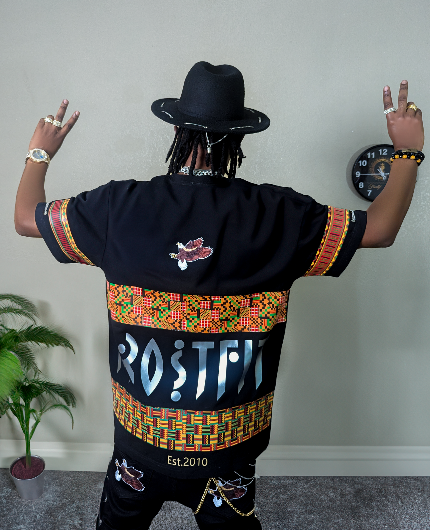 African Heritage-Inspired Vinyl Print T-Shirt