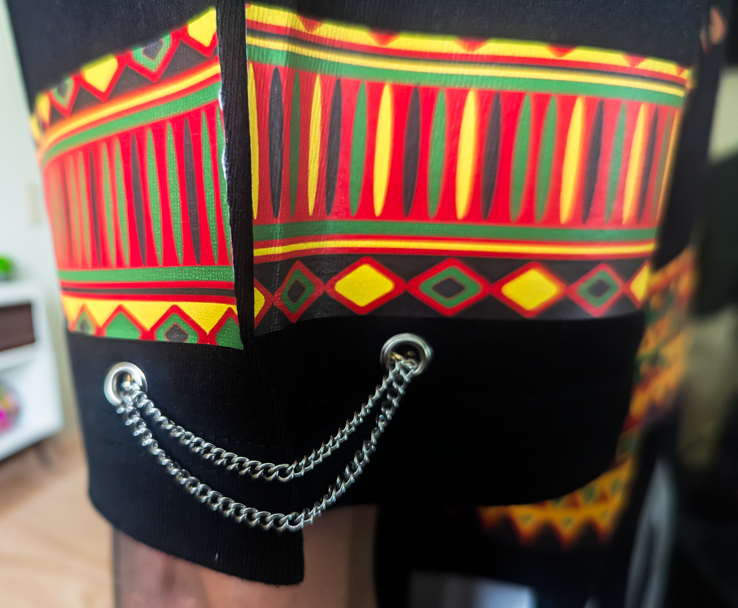 African Heritage-Inspired Vinyl Print T-Shirt